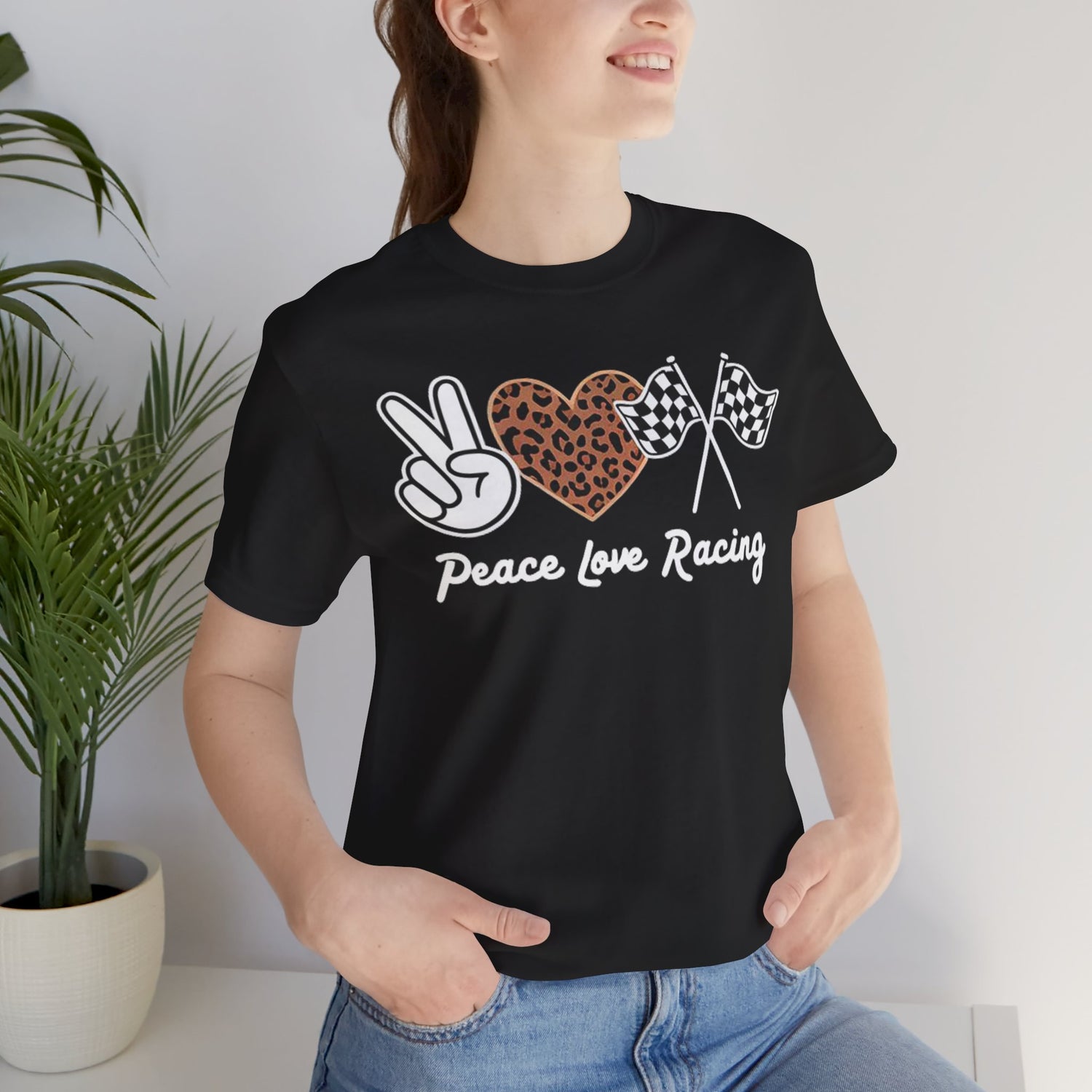 Peace, Love, Racing Sleeve Tee